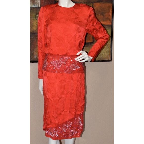 Judy Hornby Vintage OLD HOLLYWOOD GLAM GREAT GATSBY Designer Dress Size 10 NEW! - Picture 5 of 9